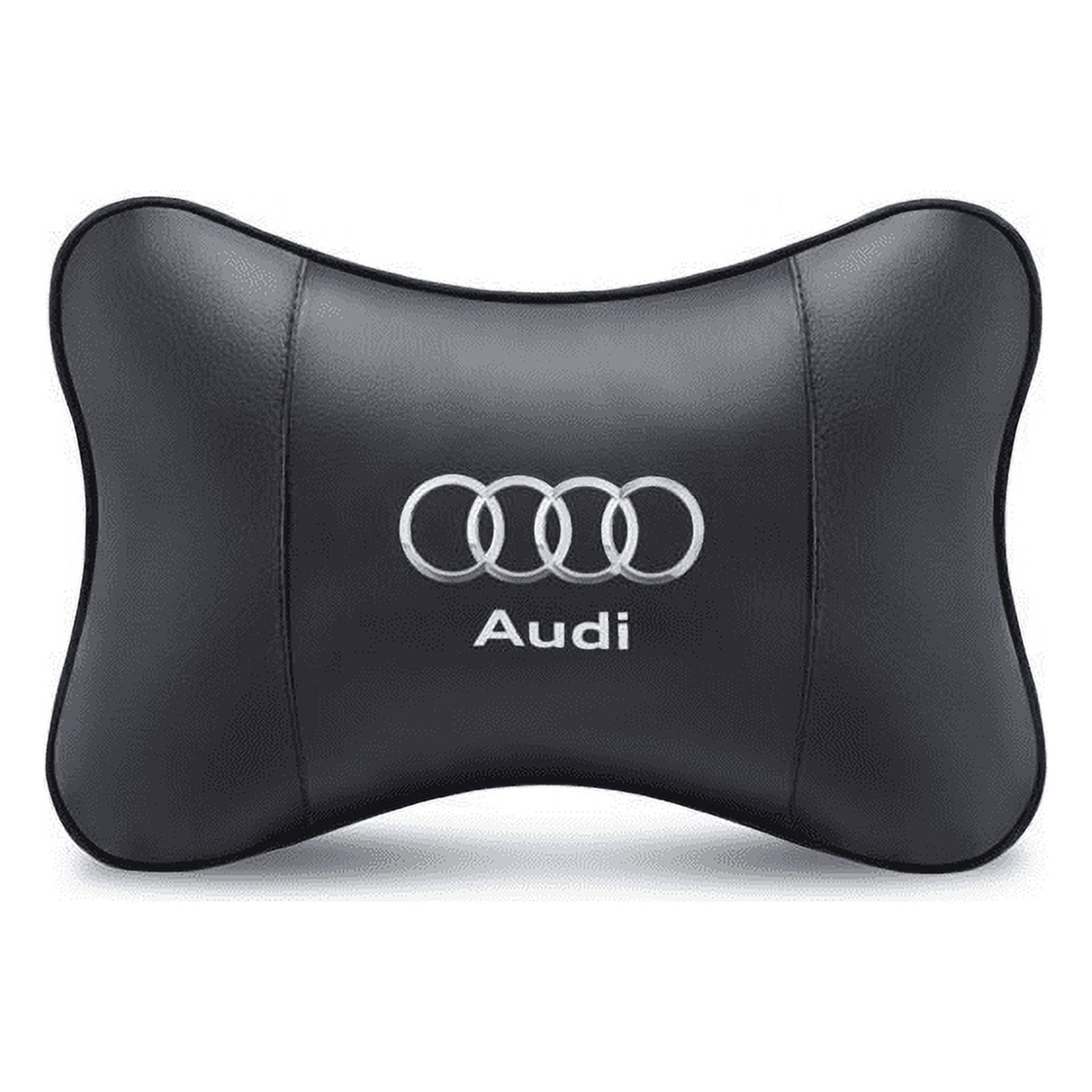 2 Pack For Audi Car Seat Pillow Neck Rest Headrest Comfortable Cushion Pad with Car Logo Pattern Pillow Car Accessories