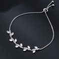 thumbnail image 4 of Guardurnaity con cordón para mujer Willow Zircon Estilo simple Brazalete Cadena Joyería Accesorio de moda para fiesta Oro blanco Type3 NO3, 4 of 6