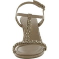 thumbnail image 3 of Anne Klein Womens Sloan Faux Leather Ankle Strap Wedge Sandals, 3 of 4