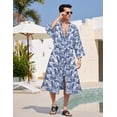 thumbnail image 4 of COOFANDY Men's Lightweight Kimono Robe Japanese Bathrobes Open Front Long Cardigan Cloak with Belt, 4 of 4