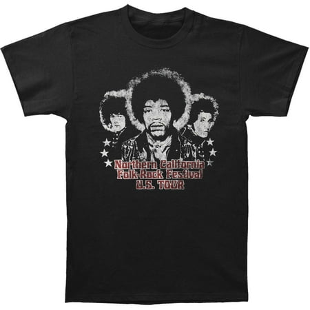 Jimi Hendrix Men's Norcal 1969 Slim Fit T-shirt Black