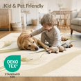 thumbnail image 4 of ODIKA 4'x6' Beige Green Elegance with Delicate Floral Washable Area Rug Graceful Nature-Inspired Design for Modern Homes for Home Office, Under Desk, Non-Slip Chair-Friendly, Flatwoven, 4 of 7