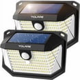 thumbnail image 2 of Lámpara solar para exteriores, luz solar para exteriores de 178 LED, lámpara solar impermeable IP65 con sensor de movimiento, iluminación gran angular de 270°, potente luz solar para exteriores, 2 of 5