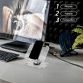 thumbnail image 4 of KAKOWELY tablet stand holder Acrylic Rotating Tablet Phone Stand Foldable Adjustable Tablet Rack Desk Portable Monitor Tablet Stand Holder Business Swivel Tablet Holder Office Accessories, 4 of 5