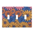 thumbnail image 2 of Dailycode Light Switch Plate Covers 2 Gang Wall Plate Plastics Outlet Covers for Kitchen Home Office Decor Colorful Daisies Flower, 2 of 8