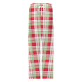 thumbnail image 4 of Red And Green Grid Women's Pajamas Pajama Pants Women's Sleepwear Lounge Sleep Bottoms Stretch with Pockets, 4 of 7