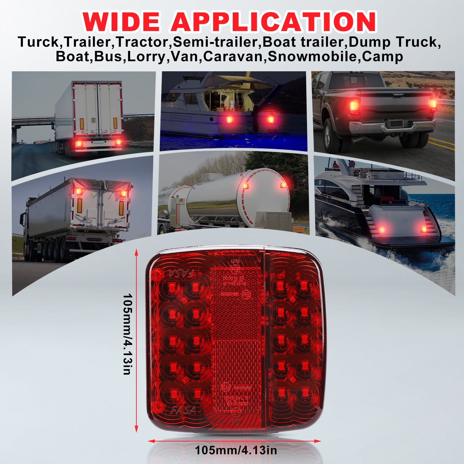 Wireless Trailer Lights, Magnetic Trailer Light For Towing, Portable Rechargeable LED Tow Lights Kit For Trucks, Boat, RV