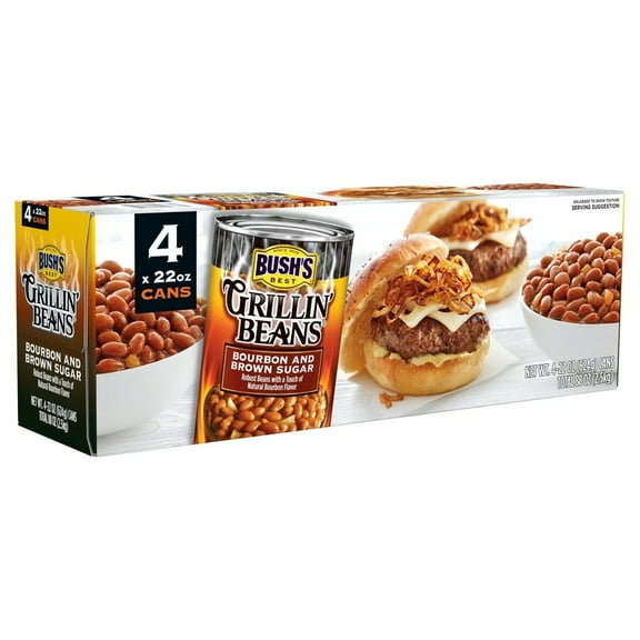 Bushs Bourbon and Brown Sugar Grillin Beans 22 Ounce (Pack of 4)