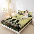 thumbnail image 4 of jejeloiu Rustic Camo Pattern Full Size Sheets,Camouflage Print Bed Sheets,Green Black Sheet Sets For Boys Teens,Microfiber Bedroom Decor,4-Piece, 4 of 7