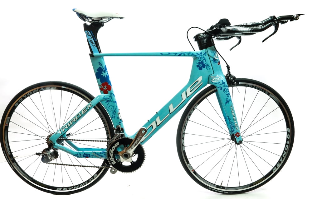 Blue top tri bike