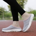 thumbnail image 2 of YLYL Women's Men's Mules Mesh Breathable Soft Sole Backless Slip on Lightweight Casual Wedge Mule Walking Shoes, 2 of 9