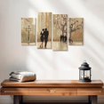 thumbnail image 2 of Elephant Stock An Evening Out Neutral I Wall Art - Horizontal Multi Panel Canvas - Living Room Wall Decor - Love Multi Panel - Black And Beige Decor By Julia Purinton - 24" x 14", 2 of 4