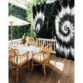 thumbnail image 5 of nqOlkjepod Outdoor Curtains for Patio Waterproof, Black Gray Ombre Outdoor Privacy Panels Grommet, Retro Abstract Tie-dye Tribal Boho Blackout Outside Curtains for Porch/Cabana 54"x84", 2 Panels, 5 of 8