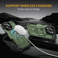 thumbnail image 5 of for iPhone 16 Pro Max Armor Case with Kickstand, Luxury Military-Grade Drop Protection Heavy Duty Magnetic Phone Case, Compatible with MagSafe Accessories, for iPhone 16 Pro Max - Armygreen, 5 of 7