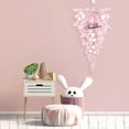 thumbnail image 4 of Christmas Artificial Swag, 24 Inch Pink Artificial Floral Swag Wreath Front Door Teardrop Wreath with White Ball and Bowknot for Wall Hanging Front Door Holiday Decor, Without LED light, 4 of 8