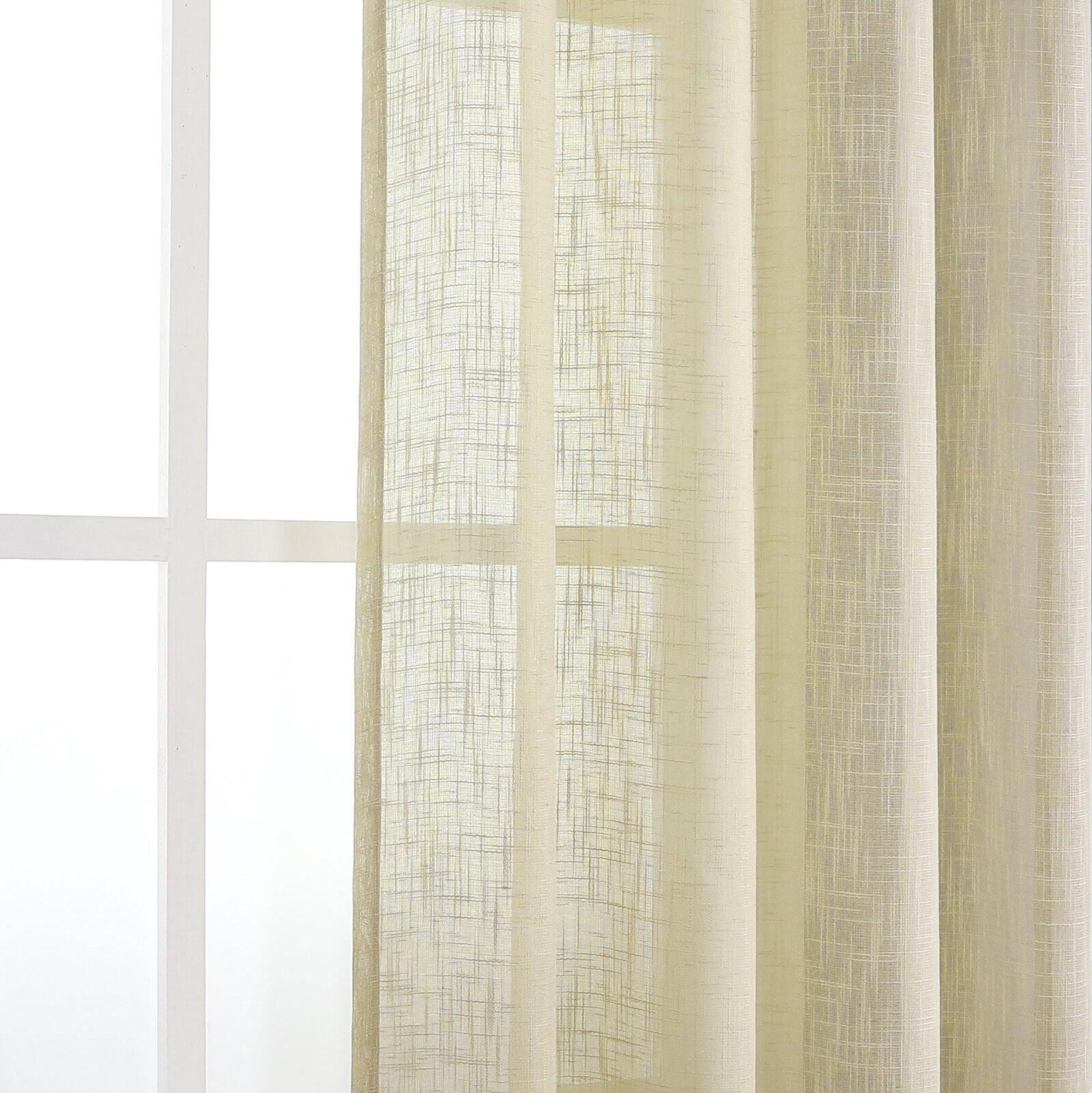 Hampton Home 2 Piece Luxury Semi Sheer Grommet Top Curtain Panel Pair - Assorted Colors