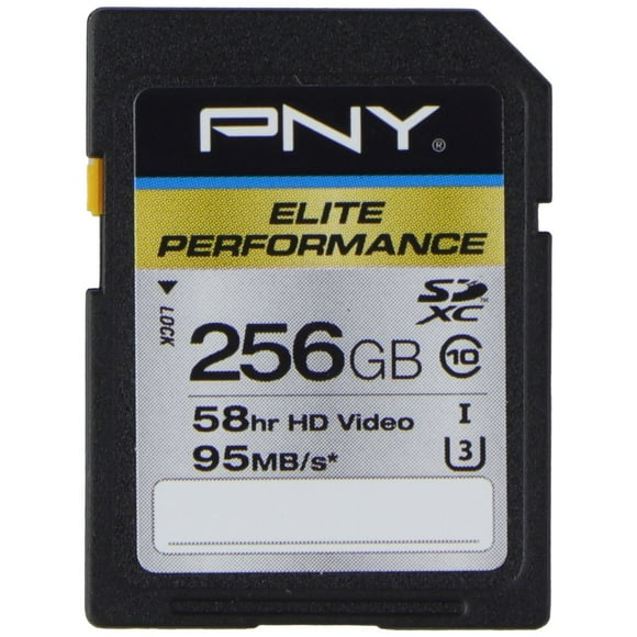 PNY 256GB Elite Performance SDXC Flash Memory Card - Class 10 USH-I U3 (95MB/s) (Used)