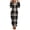 Black-1, variant on Flannel Pajamas for Women Fleece Fuzzy Sherpa Hooded One Piece Plaid Rompers Warm Winter Loungewear Sleepwear