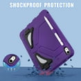 thumbnail image 5 of ELEHOLD Rugged Case for iPad 10th Gen 10.9" 2022,Kids Case with Hidden Kicktand Pencil Holder Silicone Shockproof Case for iPad 10.9 inch,Purple/Black, 5 of 8