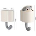 thumbnail image 5 of Gancho adhesivo Gancho de ardilla, Gancho para colgar en la pared de plástico autoadhesivo impermeable sin rastro 2 PCS (Gris) JAMW Sencillez, 5 of 5