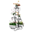 thumbnail image 4 of 32'' Height 5 Potted Plant Stand Multiple Flower Pot Holder Shelves Planter Rack Storage Organizer Display for Indoor Garden Balcony, 4 of 11