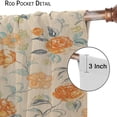 thumbnail image 3 of Floral Blackout Curtains, Watercolor Floral Boho Flower Decoration Curtains Window Treatments for Living Room Bedroom Kithen Decor 2 Panel Sets, 42x63 Inch, 3 of 6