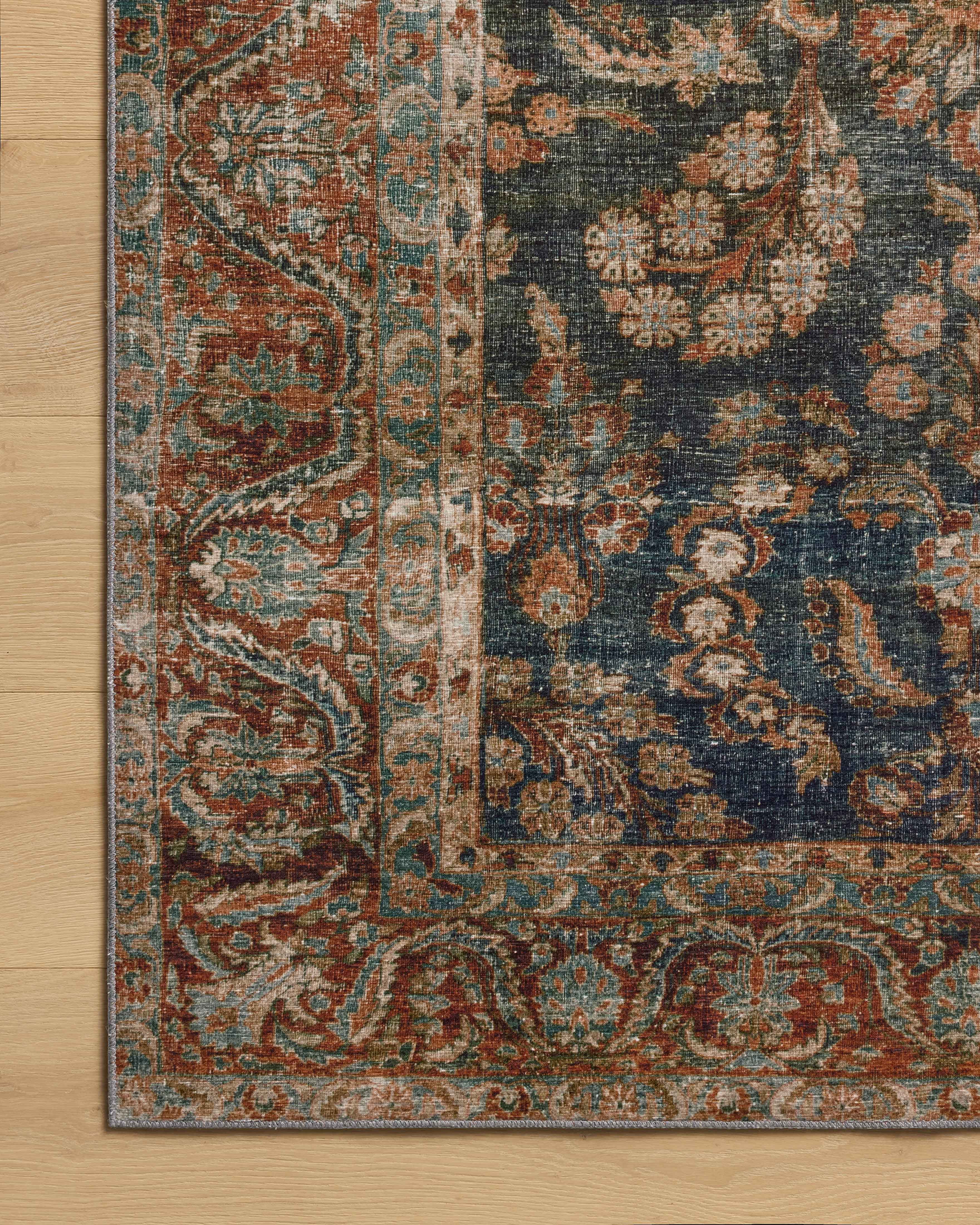 Chris Loves Julia x Loloi Jules Ocean / Spice 3'-6" x 5'-6" Area Rug