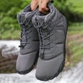 thumbnail image 6 of CHENge Mens Snow Boots Size 7 Thigh High Versatile Flat Soft Sole Cute Printed Casual Black Cowboy Booties(Grey,7.5), 6 of 7