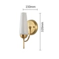 thumbnail image 4 of Aplique de pared con diseño de hierro dorado para sala de estar, escalera, pasillo, nuevo estilo chino, LED, dormitorio, cabecera, aplique de pared de doble cabezal (doble), 4 of 4