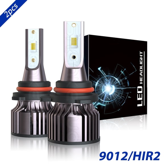 Obndvu 9012 High&Low Beam for Chrysler 200 2011-2015 LED Headlight Bulbs 6000K White 2pcs