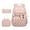 Pack of 3 Corduroy Beige Backpackt Set#7, variant on Female Backpack Cute Strawberry Print Sweet Mini Lightweight Portable Causal Canvas Bookbag(Black)