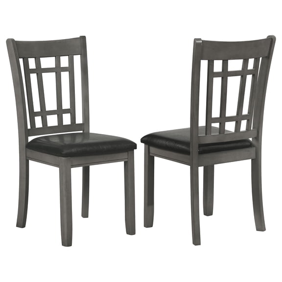 Lavon Wood Dining Side Chair Black and Medium Gray (Set of 2)