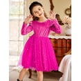 thumbnail image 6 of Arshiner Girl Dress Toddler Tutu Velvet Tulle Long Sleeve Special Occasion Dresses, 6 of 6