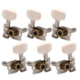 thumbnail image 1 of 6PCS Guitar Tuning Pegs Replacement Retro Guitar Tuning Keys for Acoustic Guitar Ukulele - Left Right (White), 1 of 8