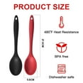thumbnail image 2 of cucharas de silicona para cocinar, resistentes al calor, diseño higiénico, utensilios de cocina, cucharas para mezclar para cocinar, hornear, revolver y mezclar (negro), 2 of 5