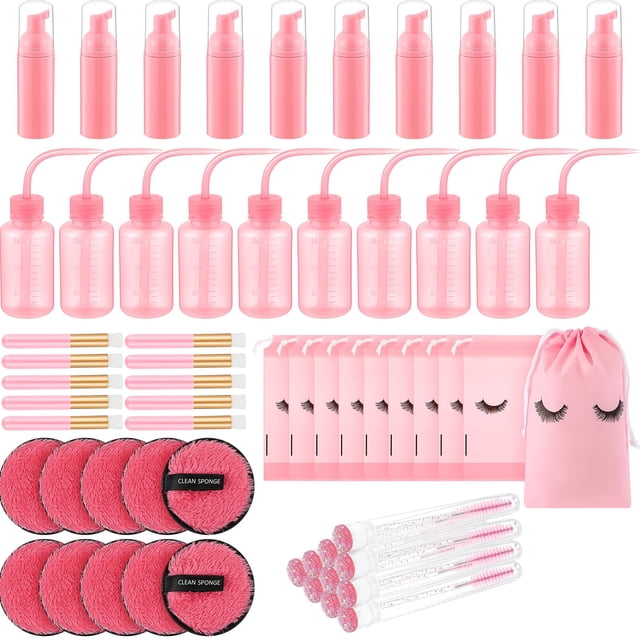 Kit de limpieza de pestañas Dansib, juego de 60 cepillos para champú para pestañas