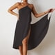 thumbnail image 1 of Vestido Vestido elegante para mujer Traje de vacaciones sin espalda ajustado asimétrico (Negro 5XL) Kuymtek Negro T 26 para Mujer, 1 of 7