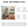 thumbnail image 5 of Cute Seal Single Pack Pillow Cover,Lovely Sea Lion Summer Beach Reversible Print Cushion Cover,Seaside Apple Ocean Animal Paint CouchPillow Cover, 5 of 5