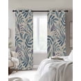 thumbnail image 3 of Blue Leaf Blackout Curtains 63 Inches Long for Bedroom, Farmhouse Purple Fruit Nature Branch Plant Thermal Insulated Room Darkening Black Out Window Curtain Panels Grommet Drapes for Living Room, 3 of 8