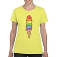 thumbnail image 2 of Rainbow Delight Ice Cream Cone Women's T-shirt, 2 of 3