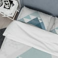 thumbnail image 4 of Designart 'minimal Triangles III Blue' Geometric Bedding Set - Duvet Cover & Shams, 4 of 4