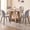 Fabric Gray Chairs, variant on 5 Piece 47'' Round Dining Table Chairs Set for 4, Farmhouse Grey Kitchen Table with Chairs Mid Century Modern Dinning Room Set Wood Kitchen Table with 4 Water-Resistant Fabric Dining Chairs, White