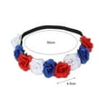 thumbnail image 4 of harmtty Artificial Flower Stretchy Headband Red White Blue Women Elastic Head Band Hair Accessories Halloween, 4 of 7