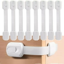 Baby Proofing Baby Lock Child Safety Cabinet Locks Childproofing with 8-Piece Baby Locks - 3M Adhesive Cabinet Latches for Easy Installation on Drawers, Doors, and Toilet Seats, White