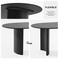 thumbnail image 6 of Haiden 79"x33.5" Soild Wood Dining Table Oval Kitchen Table, Black, 6 of 9