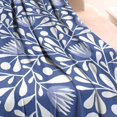 thumbnail image 3 of Blue Floral and Leaf Pattern Blanket,Comfortable Soft Flannel Throw Blanket,All Season,Warm Lightweight Blankets for Sofa Bed Couch Living Room Chair,40"x50", 3 of 4
