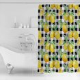 thumbnail image 2 of Lemon Shower Curtain Waterproof Polyester Fabric Shower Curtain Yellow Lemon Summer Fruit Black White Buffalo Check Plaid Curtain Decor Sets with Hooks for Bathroom Showers and Bathtubs 36x72inch, 2 of 6
