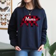 thumbnail image 4 of EcoLoom Rustic Mama Bear Red Buffalo Plaid Midweight Crewneck Sweatshirt Black-2XL, 4 of 4