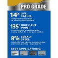 thumbnail image 2 of Century Drill & Tool 26222 Pro Grade Cobalt Drill Bit, 11/32 Inch, 135 Degree Quick-Cut, M35 Steel, 2 of 5