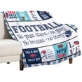thumbnail image 2 of Football Blanket Football Print Throw Blankets for Couch Sofa Bed Lightweight Soft Cozy Fleece Plush Warm Flannel Bedding Blanket Sports Lover Gifts for Baby Boys Girls Kids Men Women Adults 50"x60", 2 of 6